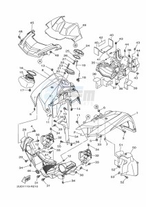 YFM700FWAD GRIZZLY 700 EPS (BLTH) drawing FRONT FENDER