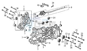 JET EURO X 50 E2 drawing CRANKCASE