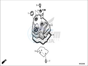 CRF450RH Europe Direct - (ED) drawing CYLINDER HEAD COVER