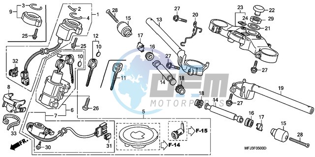 HANDLE PIPE/TOP BRIDGE