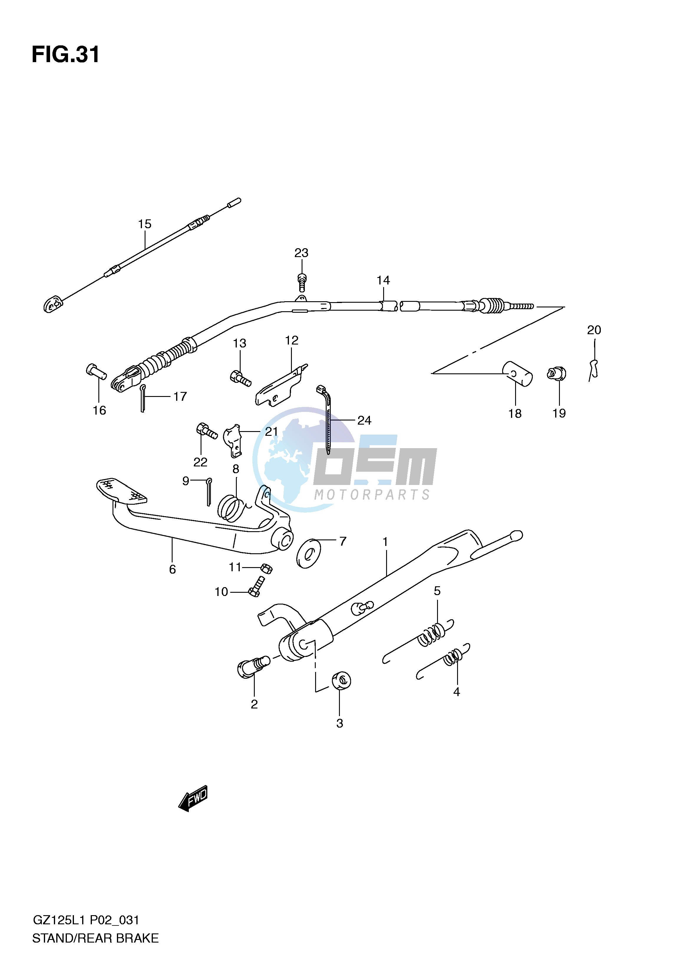 STAND - REAR BRAKE