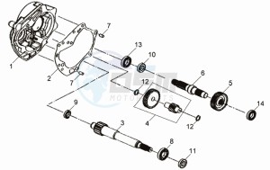 CELLO 50 45KMH drawing CRANKCASE - DRIVE SHAFT