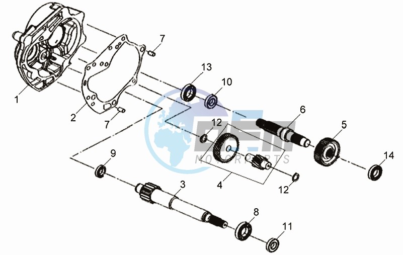 CRANKCASE - DRIVE SHAFT