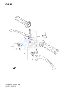 GSX650F (E3-E28) Katana drawing HANDLE LEVER