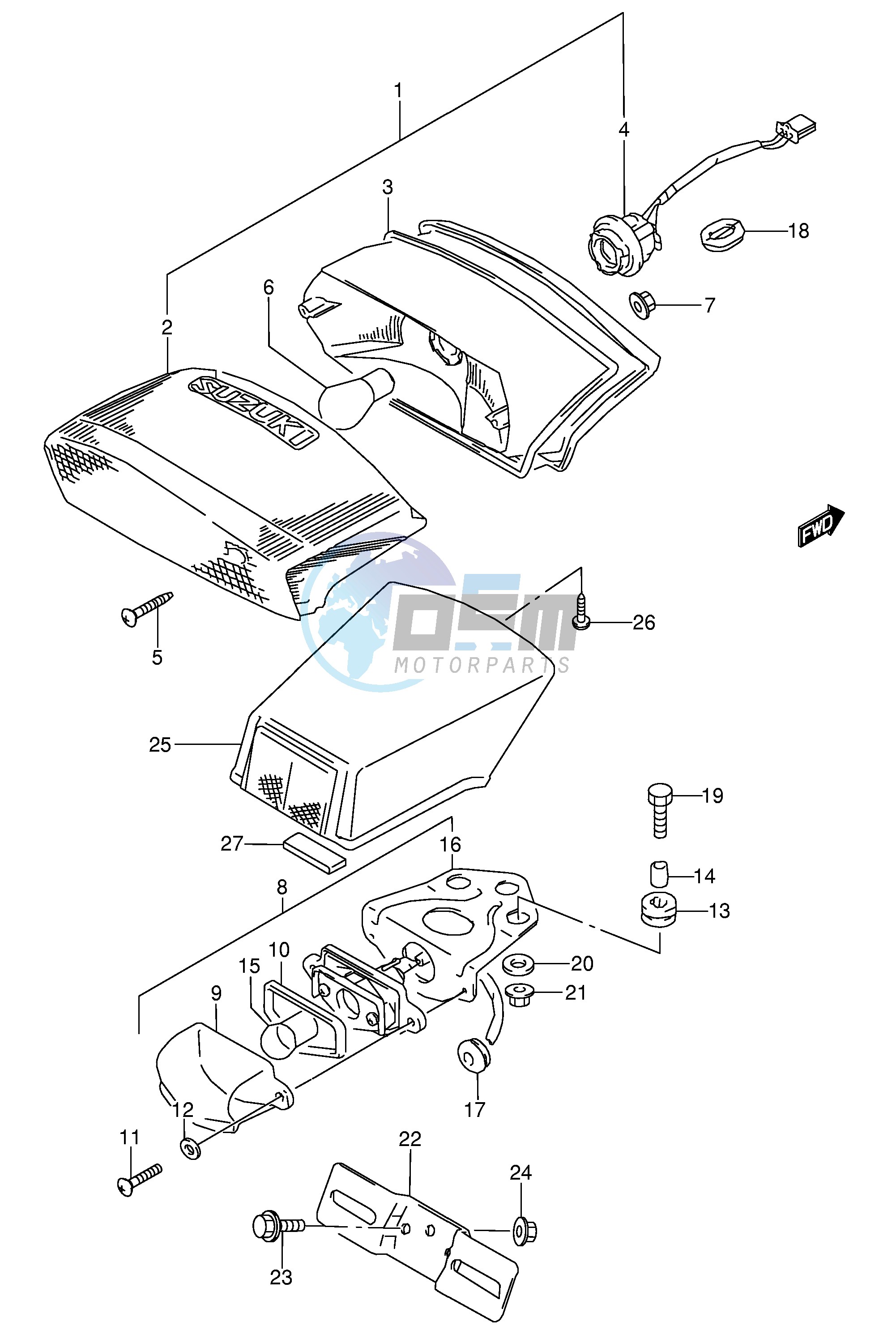 TAIL LAMP (MODEL P R S T)