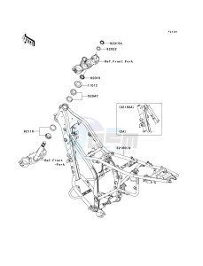 KLX 250 T [KLX250S] (T8F) T9F drawing FRAME