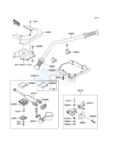 JET SKI 800 SX-R JS800A7F FR drawing Handlebar