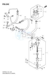 GSF650 (E21) Bandit drawing REAR MASTER CYLINDER (GSF650SAL1 E21)