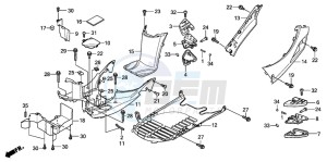 SH300AR drawing FLOOR PANEL/PILLION STEP