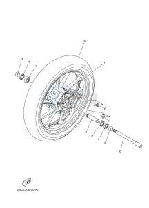 MTN850 MTN-850-A MT-09 ABS (BS29) drawing FRONT WHEEL