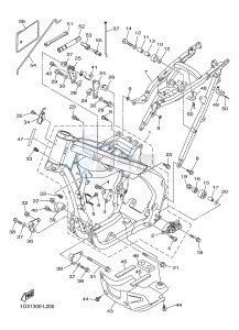 WR450F (1DX9 1DX6 1DX8 1DX7) drawing FRAME