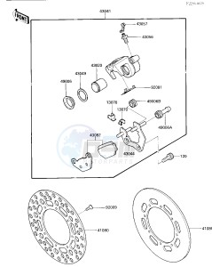 KX 500 C [KX500] (C1) [KX500] drawing REAR BRAKE