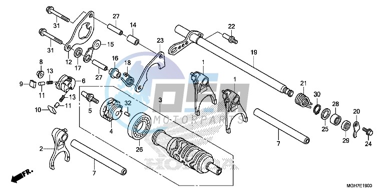 GEARSHIFT DRUM (VFR1200X/ XA/ XL)