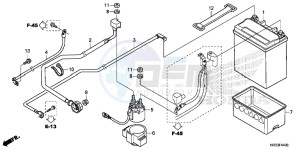 TRX420FM1E TRX420 Europe Direct - (ED) drawing BATTERY