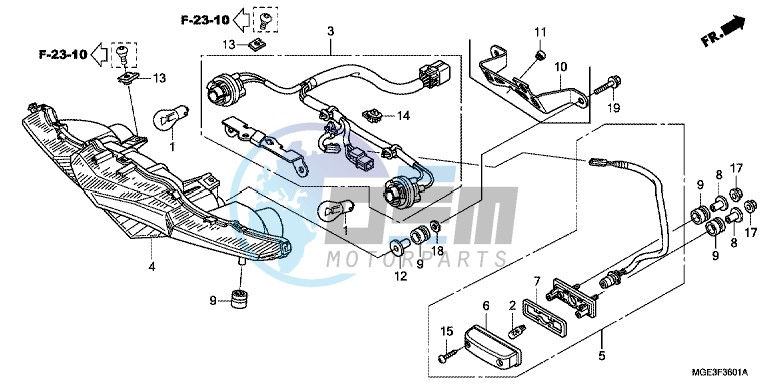 TAILLIGHT (VFR1200FC/FD/FDC/FDD)