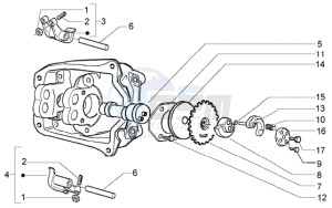 Granturismo 200 L U.S.A. drawing Rocker levers support