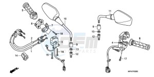 CB1000RA9 Australia - (U / ABS) drawing SWITCH/CABLE/MIRROR