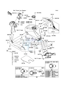 NINJA ZX-6R ZX600RDF FR GB XX (EU ME A(FRICA) drawing Fuel Tank