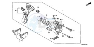 CBR600RR9 France - (F / CMF SPC) drawing REAR BRAKE CALIPER (CBR600RR)