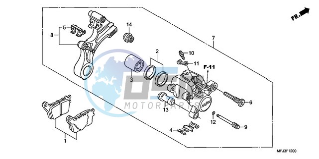 REAR BRAKE CALIPER (CBR600RR)