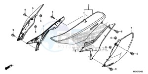 CRF450RD CRF450R Europe Direct - (ED) drawing SEAT/SIDE COVER