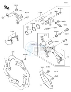 KX450F KX450HJF EU drawing Rear Brake