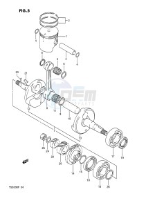 TS200R (E4) drawing CRANK SHAFT