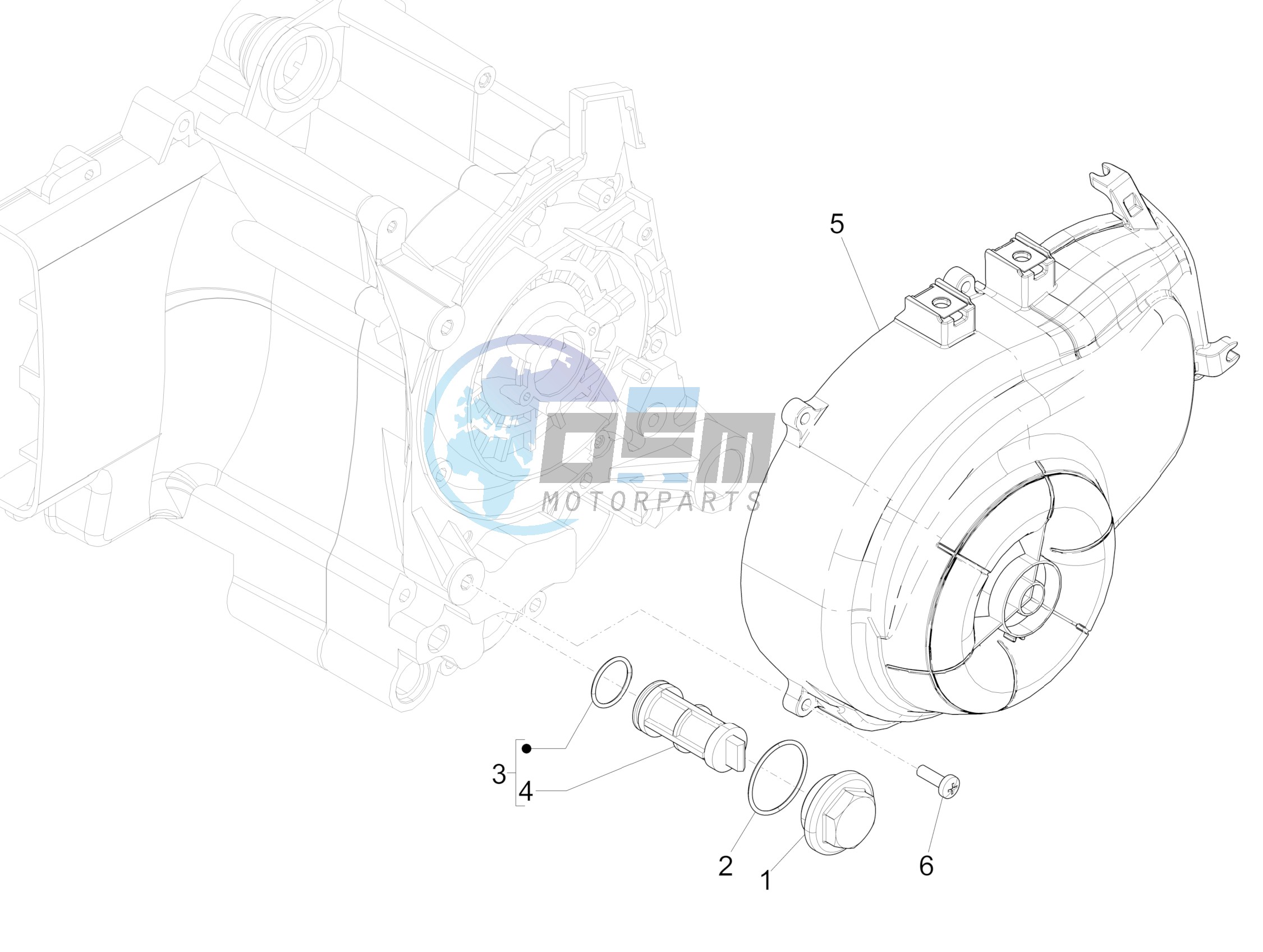 Flywheel magneto cover - Oil filter