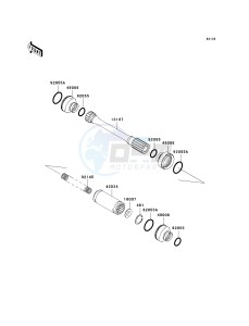 KVF700 D [PRAIRIE 700 4X4 TEAM GREEN SPECIAL EDITION] (6F) D6F drawing DRIVE SHAFT-PROPELLER