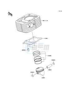 D-TRACKER_125 KLX125DBF GB XX (EU ME A(FRICA) drawing Cylinder/Piston(s)