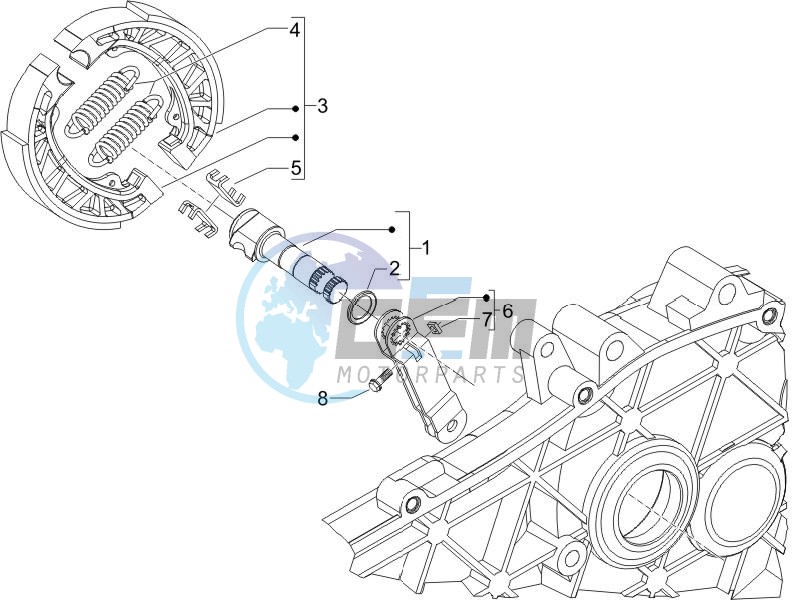 Rear brake - Brake jaw