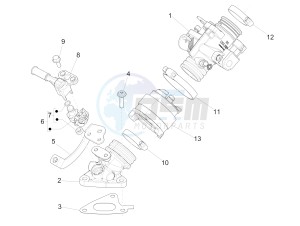 Liberty 125 iGet 4T 3V ie ABS (EMEA) drawing Throttle body - Injector - Union pipe