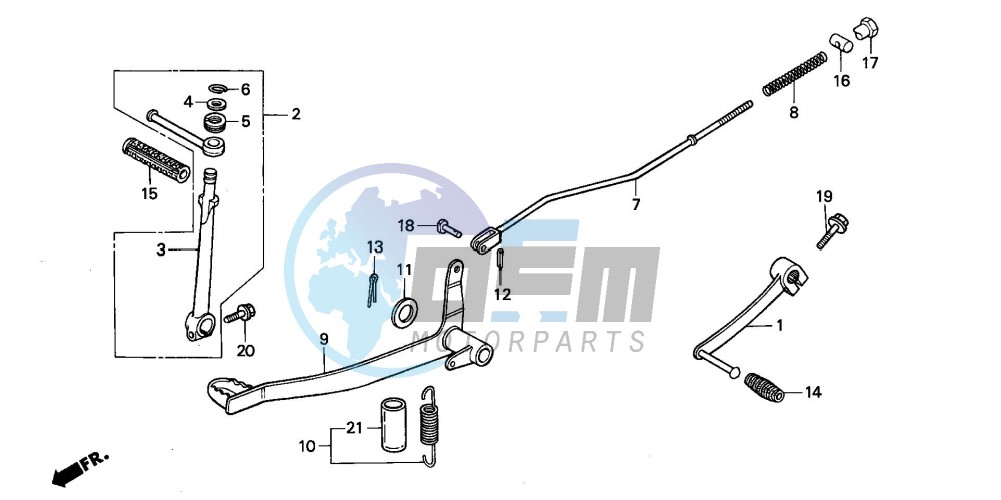 BRAKE PEDAL/ KICK STARTER ARM