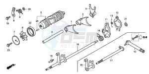 TRX420TE FOURTRAX ES drawing GEARSHIFT DRUM