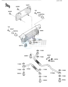 ZX 1000 A [NINJA 1000R] (A1-A2) [NINJA 1000R] drawing OIL COOLER