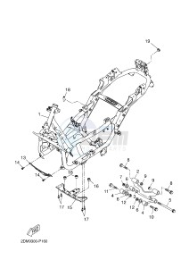 YPR125RA XMAX 125 ABS EVOLIS 125 ABS (2DMC 2DMC) drawing FRAME