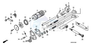 TRX500FMA Australia - (U) drawing GEARSHIFT DRUM