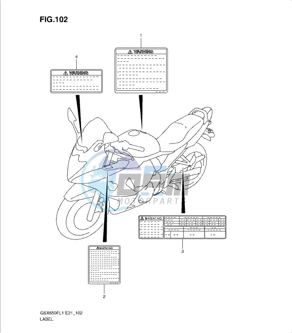 LABEL (GSX650FUAL1 E21)