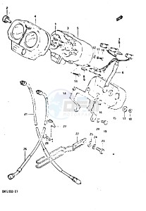 DR125S (Z-D) drawing SPEEDOMETER - TACHOMETER