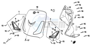 FIDDLE II 50 drawing FR PLATE / INDICATORS / INNER LEG SHIELD