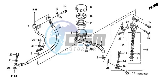 REAR BRAKE MASTER CYLINDER (CBF600SA/NA)