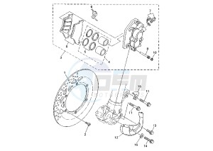 WR F 400 drawing FRONT BRAKE CALIPER