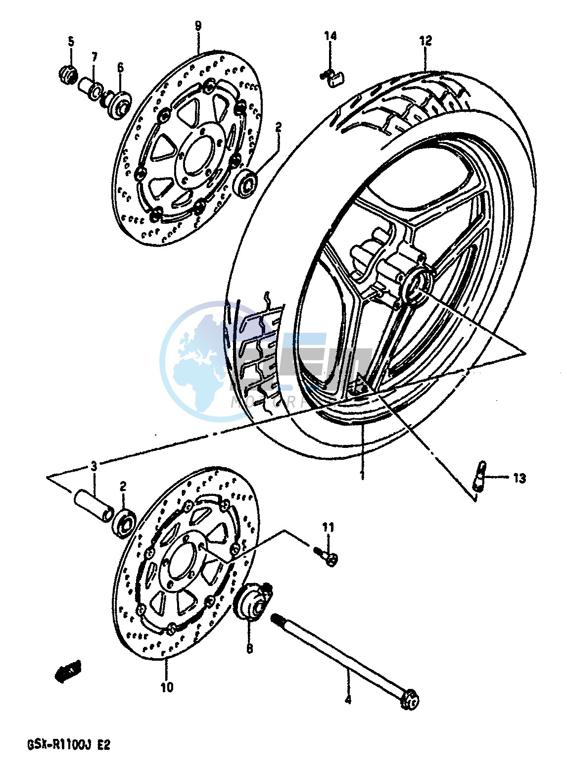 FRONT WHEEL (MODEL G)