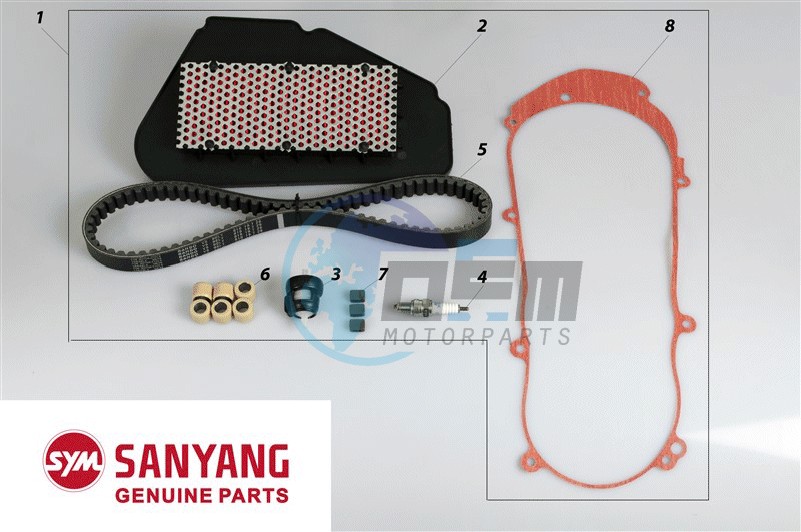 SERVICE KIT & PARTS CRUISYM 125