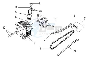 VS 125 drawing CYLINDER / CHAIN