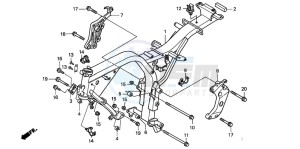 CB600F CB600F drawing FRAME BODY (CB600F2/F22)