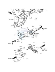 Z300 ER300AFF XX (EU ME A(FRICA) drawing Footrests