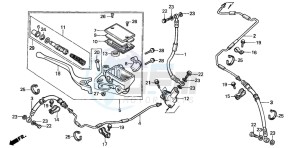 TRX350 FOURTRAX drawing FR. BRAKE MASTER CYLINDER