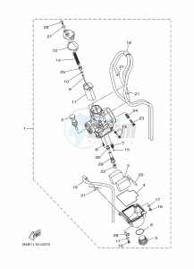 YZ85LW (B0G1) drawing CARBURETOR