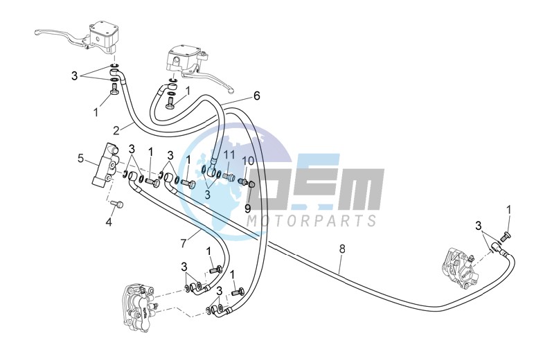 Front/rear brake system